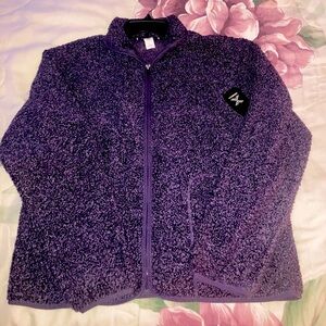 Xersion Plush Sherpa Deep Purple/Plum Women's Full Zip Jacket Size Small NWT
